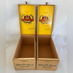 Set of 2 Baccarat The Game by Eiroa Empty Cigar Boxes Havana Selection